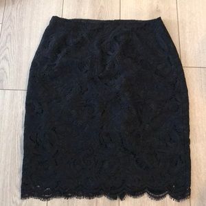 Lilly Pulitzer black lace pencil skirt